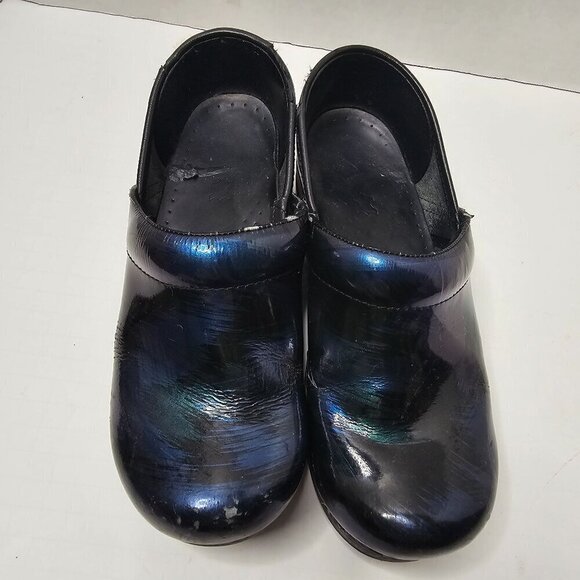 Dansko Professional Metallic Blue Clog Slip On Nurse Shoes size 7 - Picture 2 of 14